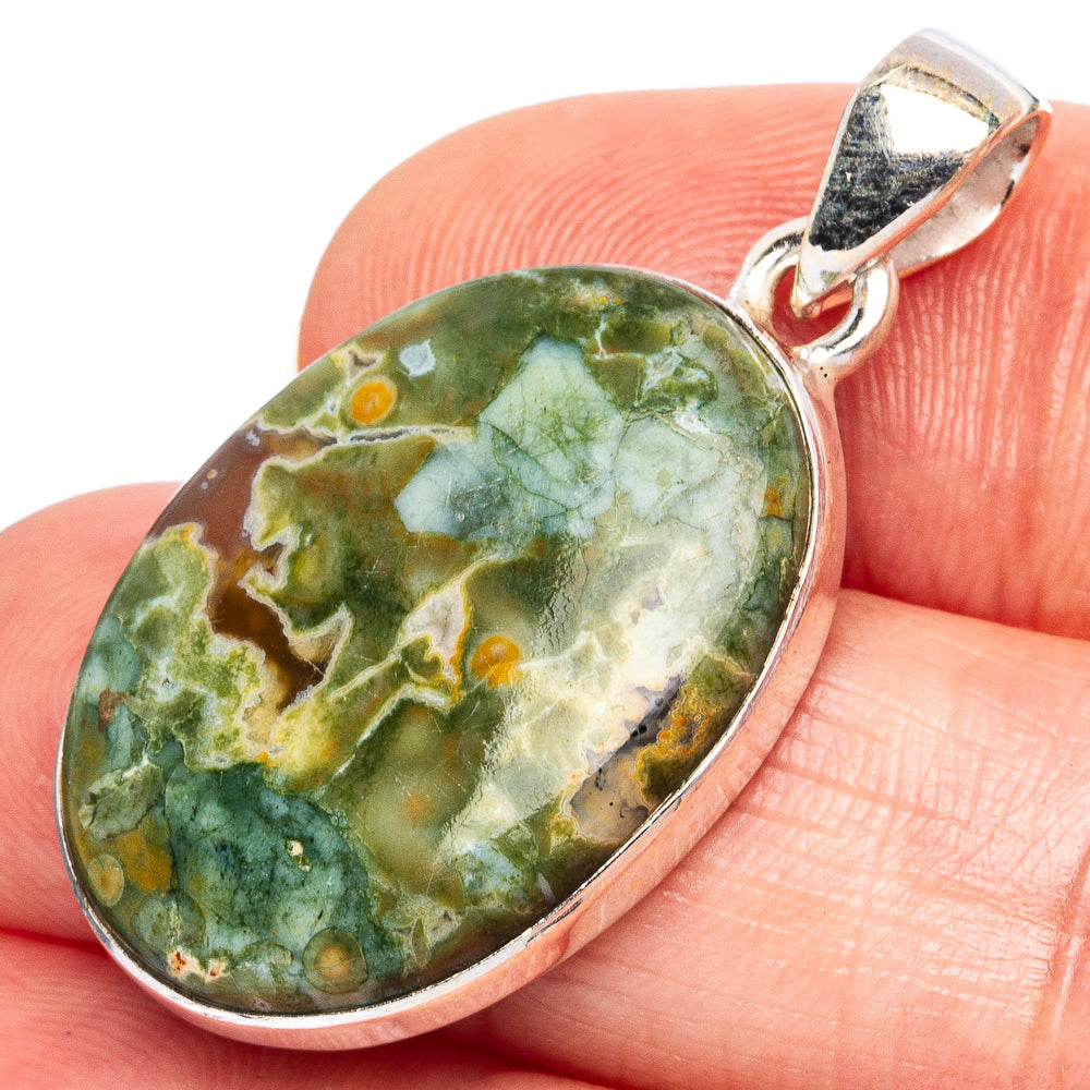 Rainforest Opal Pendants 1 3/8" (925 Sterling Silver) P43255
