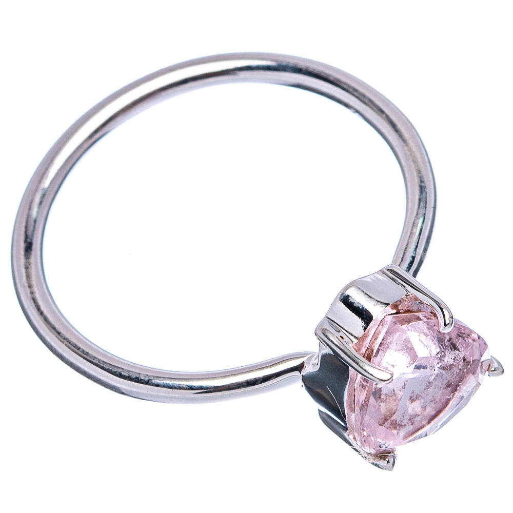 Rare Morganite Ring Size 8 (.925 Sterling Silver)