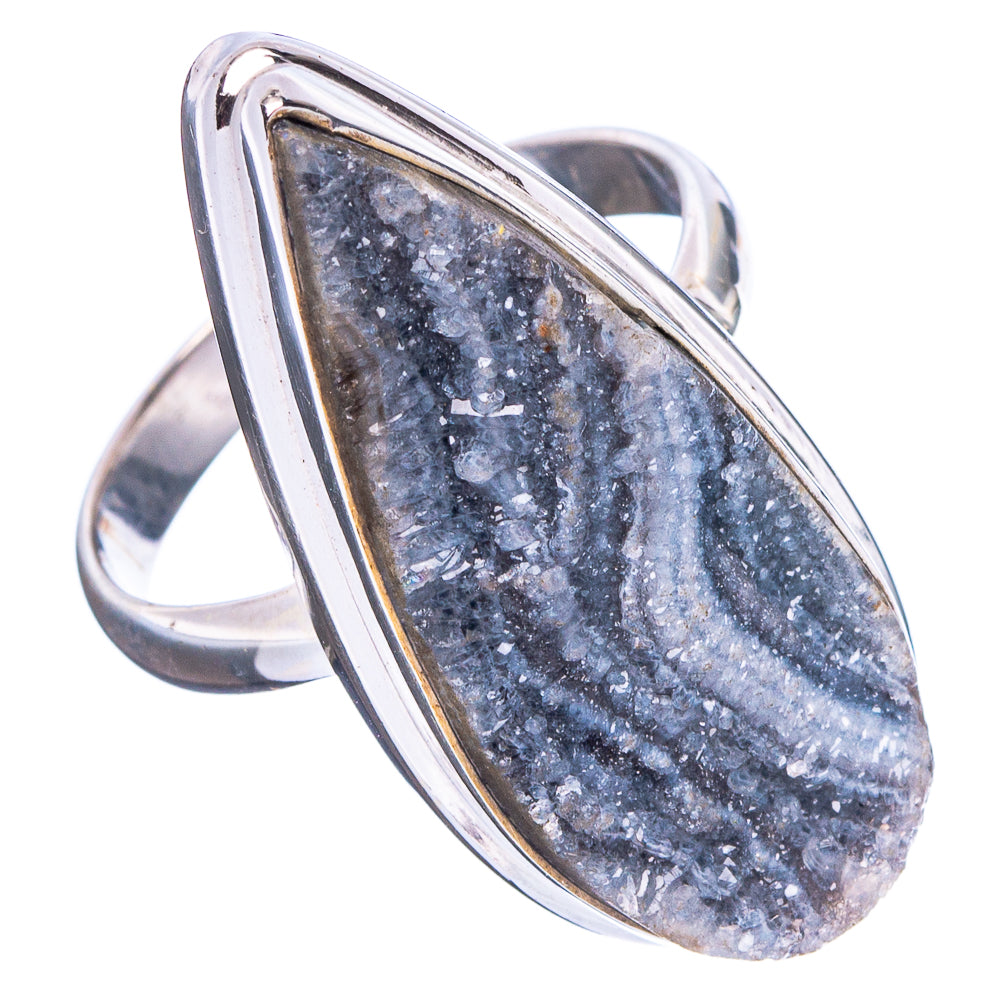 Desert Rose Druzy Ring Size 9.75 (.925 Sterling Silver)