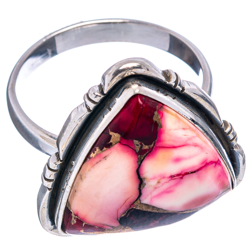 Red Dahlia Mohave Turquoise Ring Size 7.5 (.925 Sterling Silver)
