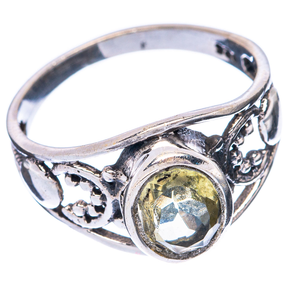 Faceted Citrine Dainty Ring Size 6.5 (925 Sterling Silver) R6025