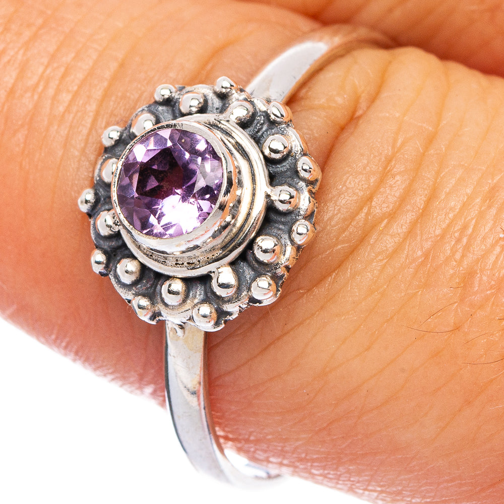 Faceted Amethyst Dainty Ring Size 9.25 (925 Sterling Silver) R145665
