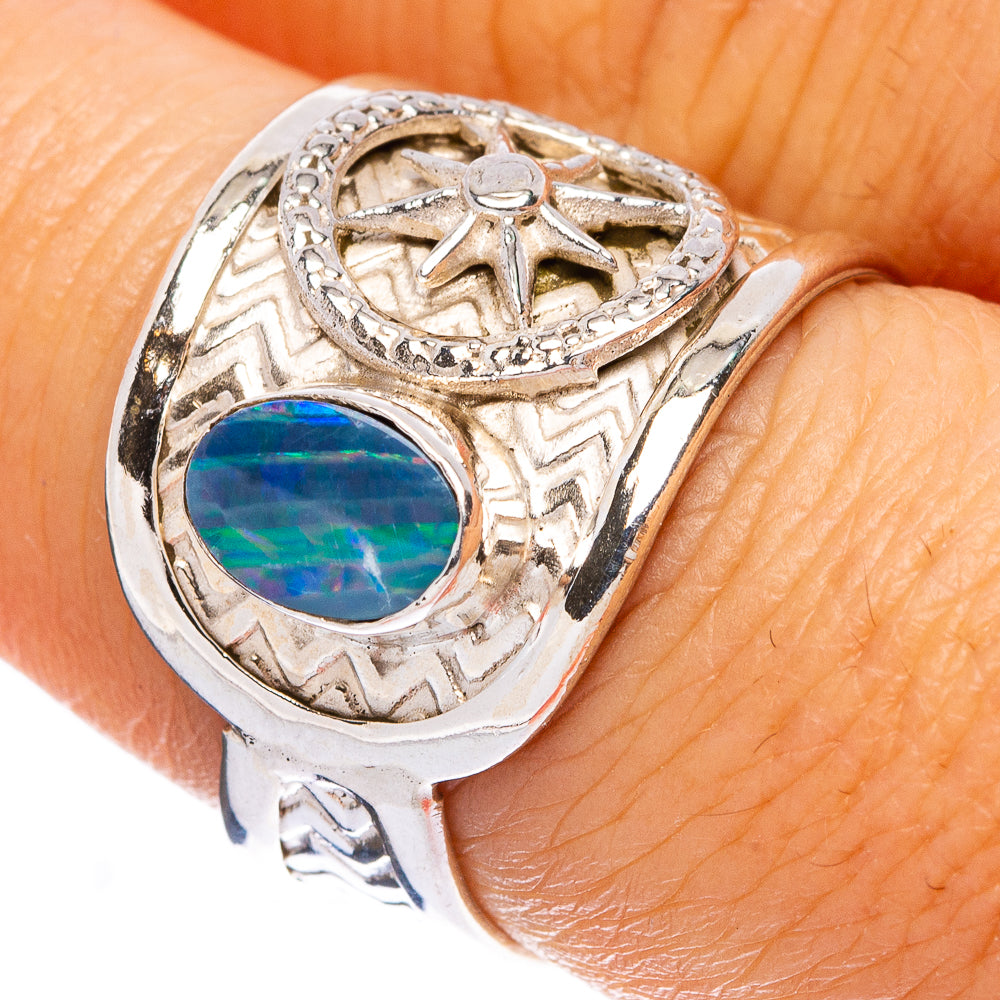 Synthetic Opal Ring Size 7.25 (925 Sterling Silver) R146307