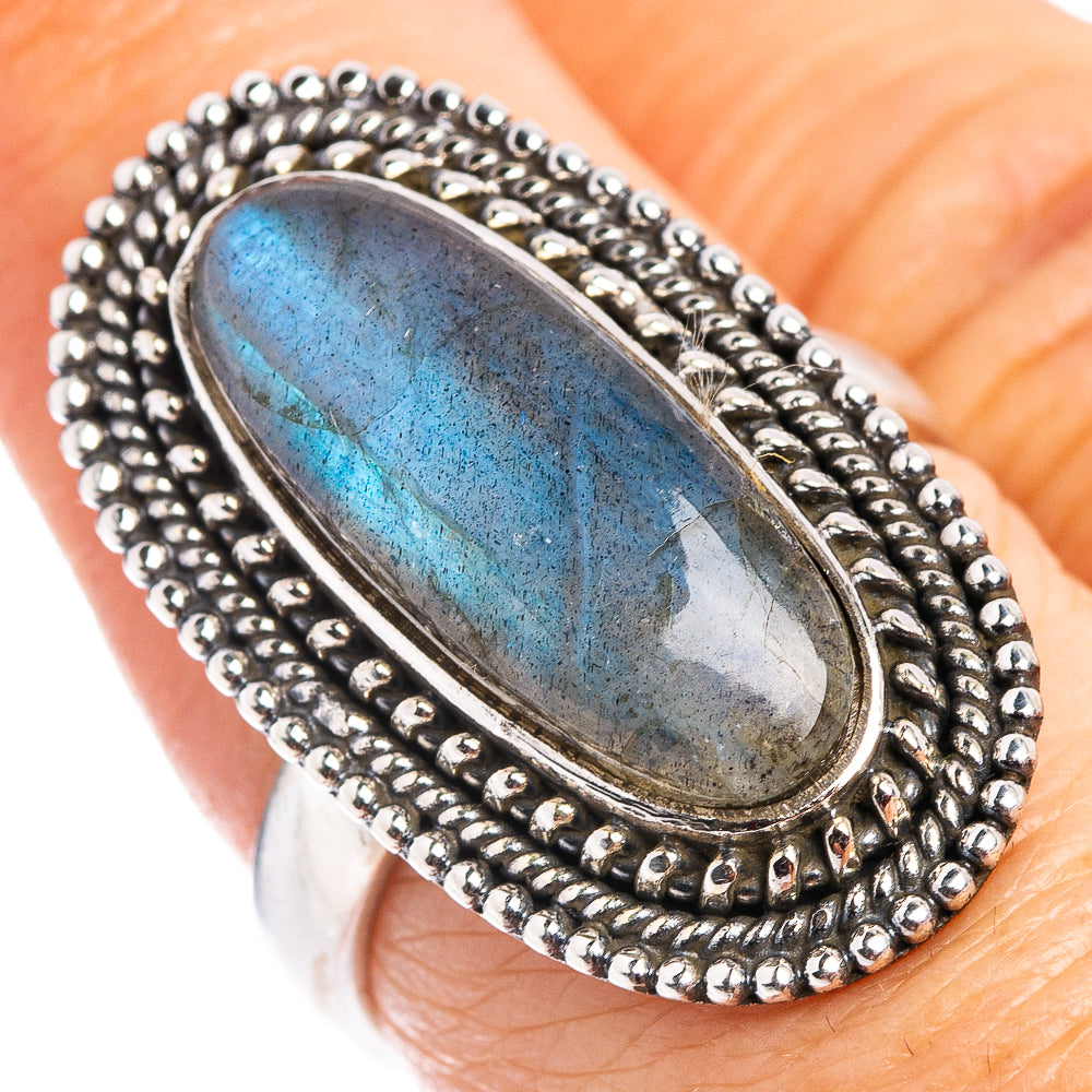 Labradorite Ring Size 7.25 (.925 Sterling Silver)