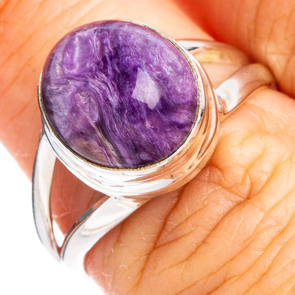 Charoite Ring Size 7 (.925 Sterling Silver)
