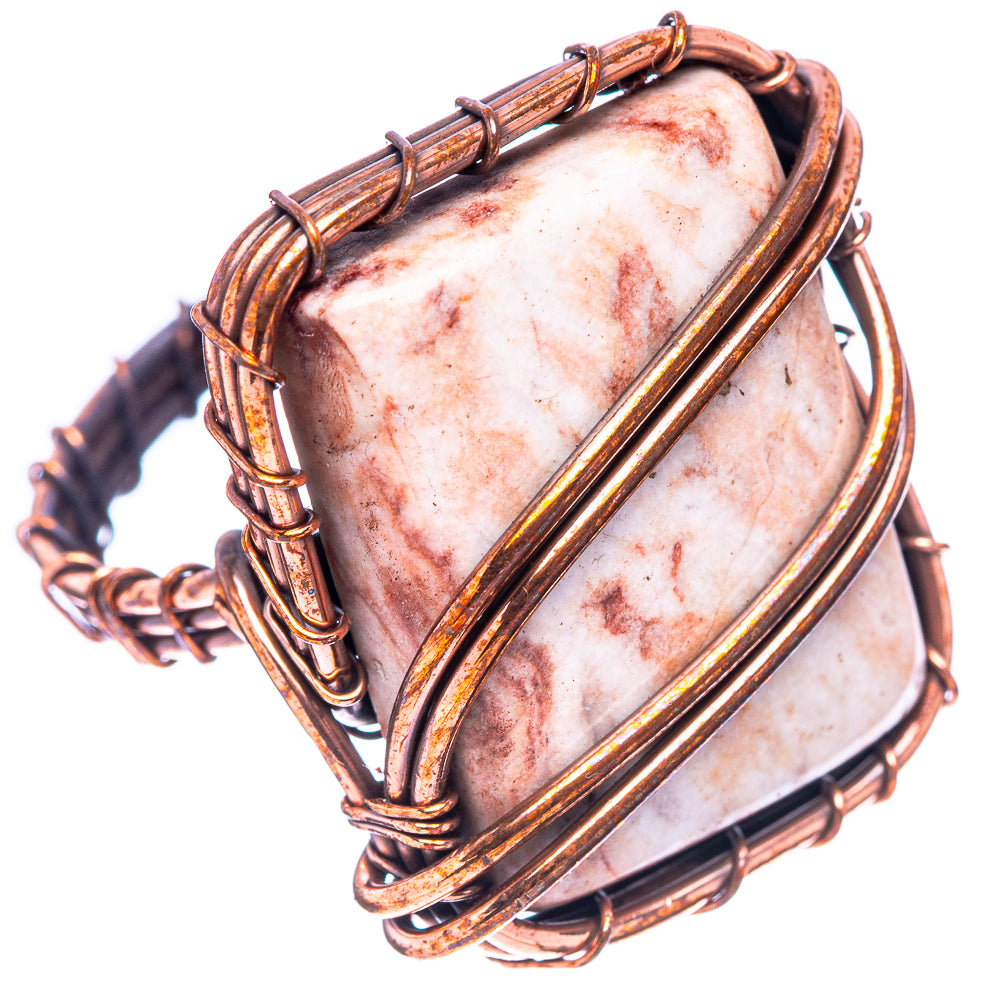 Rosetta Jasper Ring Size 6.75 (Oxidized Copper)