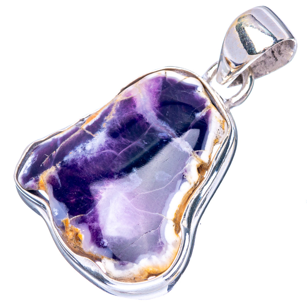 Rare Mexican Purple Opal 925 Sterling Silver Pendant 1 3/8" (925 Sterling Silver) P42615