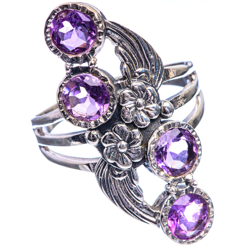 Faceted Amethyst Ring Size 10.5 (925 Sterling Silver) R143146