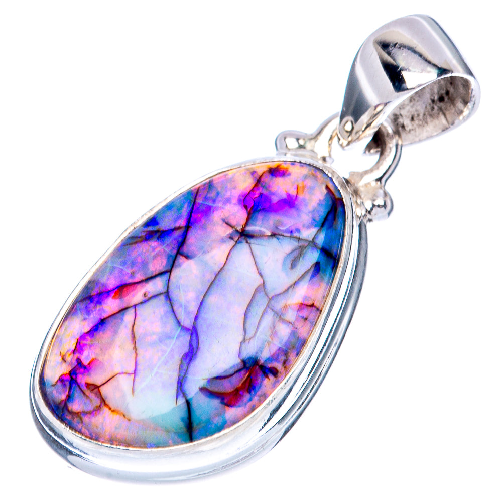 Value Rare Sterling Opal Pendant 1 1/4" (925 Sterling Silver) P42041