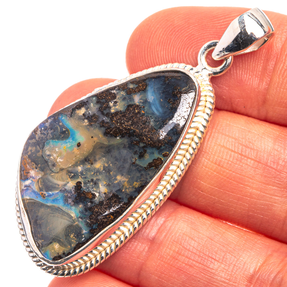 Boulder Opal Pendant 1 7/8" (925 Sterling Silver) P38911