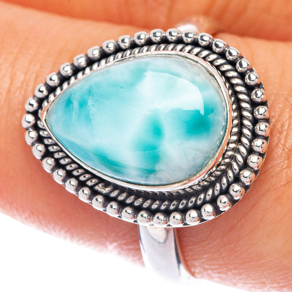 Larimar Ring Size 8.75 (925 Sterling Silver) R144896