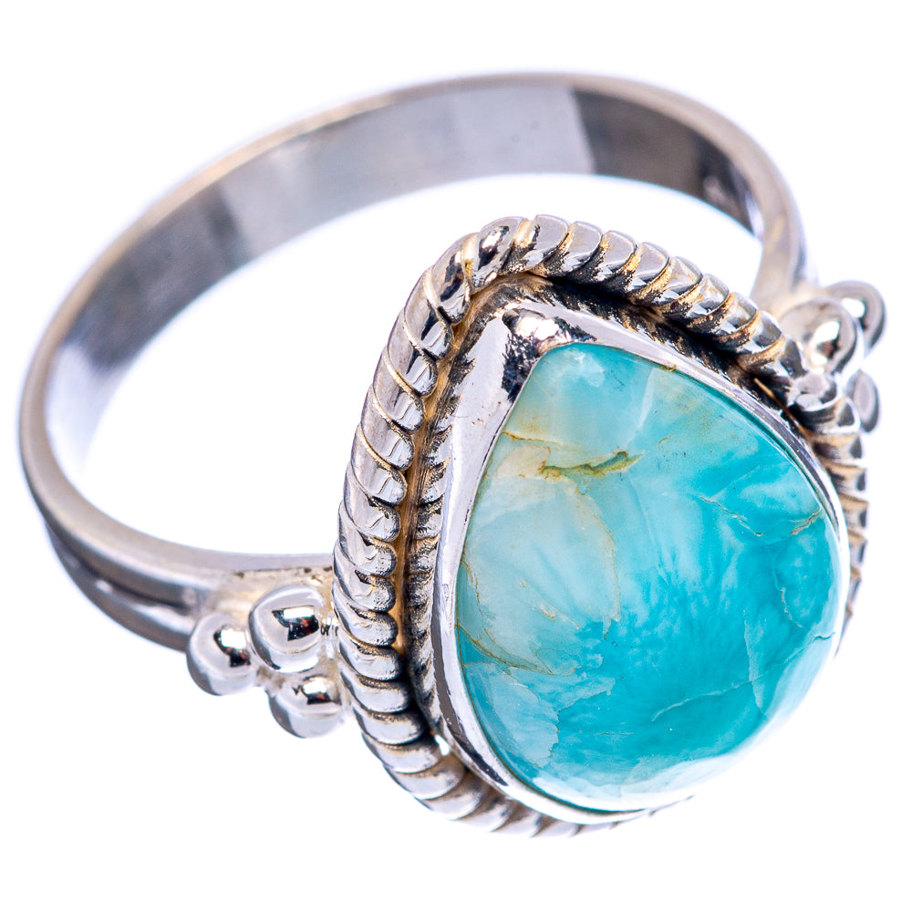 Rare Larimar Ring Size 8 (.925 Sterling Silver)