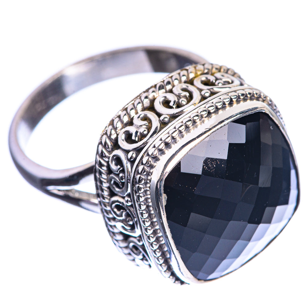 Black Onyx 925 Sterling Silver Ring Size 8