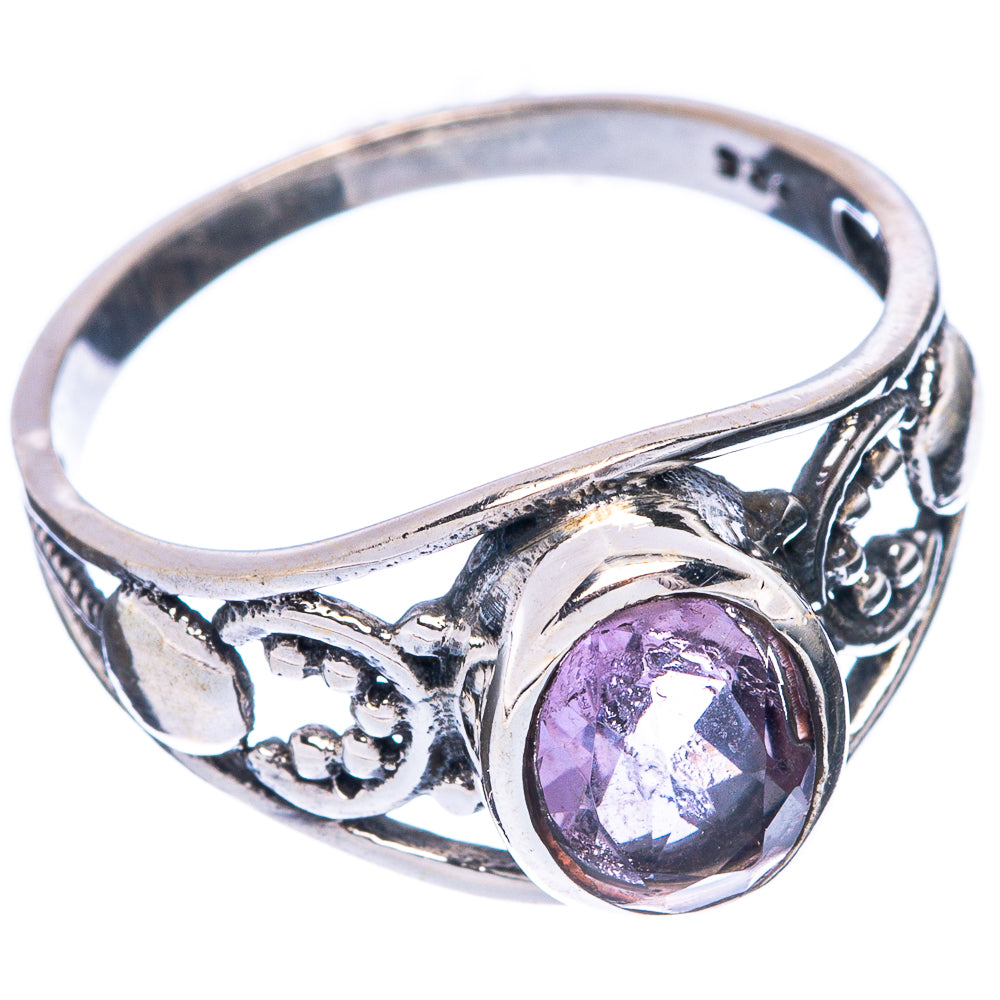 Faceted Amethyst Dainty Ring Size 7.5 (925 Sterling Silver) R5906