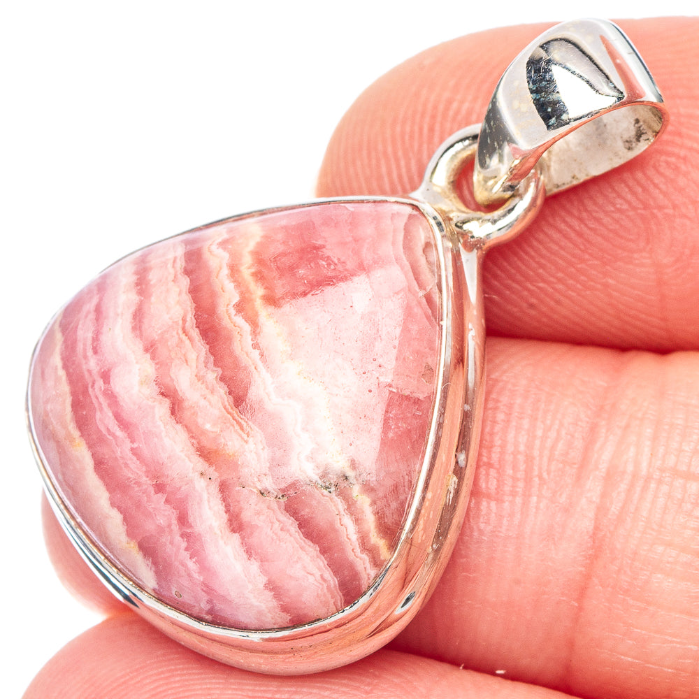Rhodochrosite Pendant 1 1/8" (925 Sterling Silver) P44129