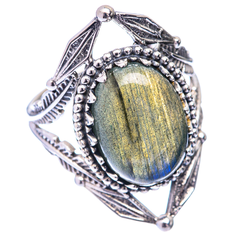 Labradorite Ring Size 7.5 (925 Sterling Silver) R140934