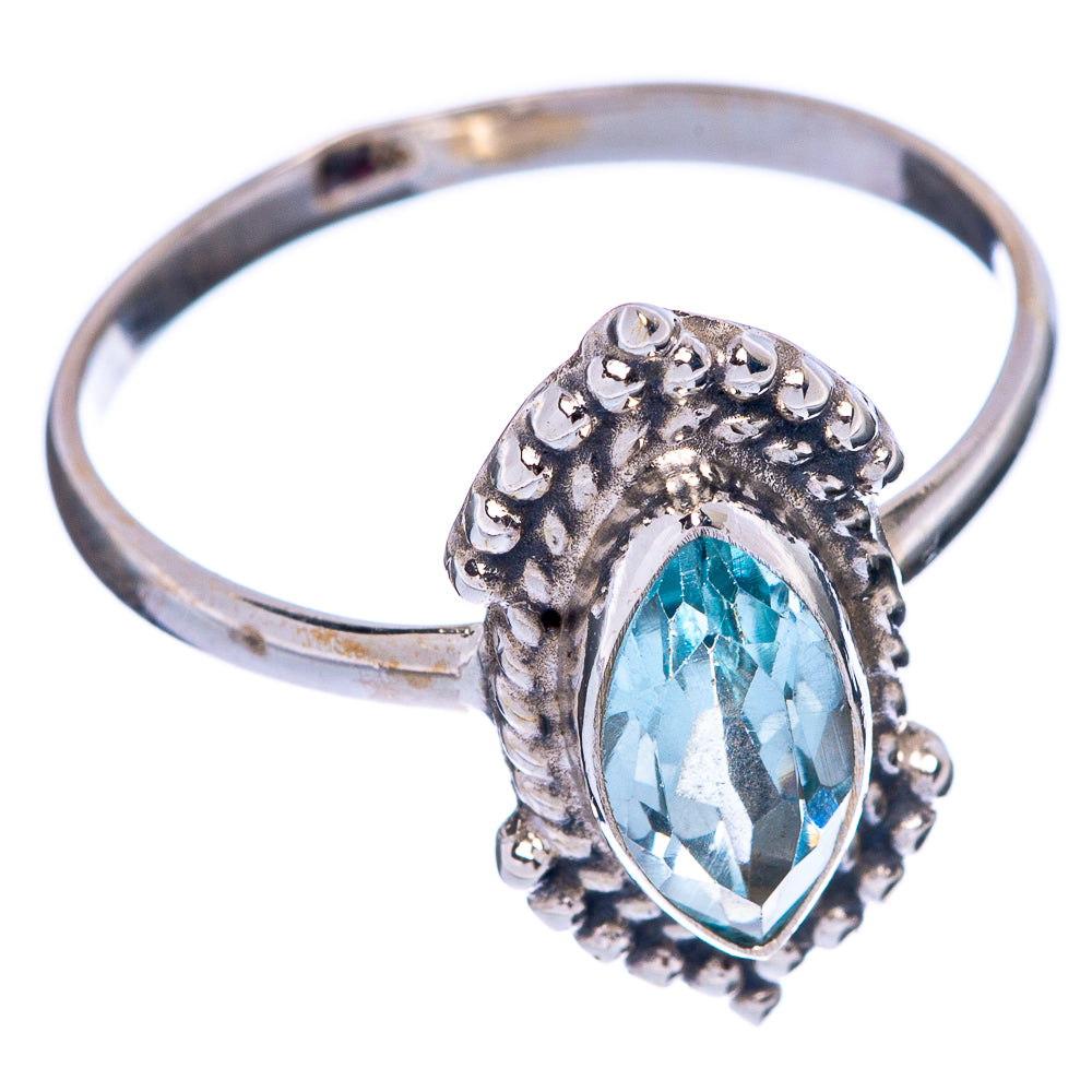 Blue Topaz Dainty Ring Size 7.75 (925 Sterling Silver) R145645