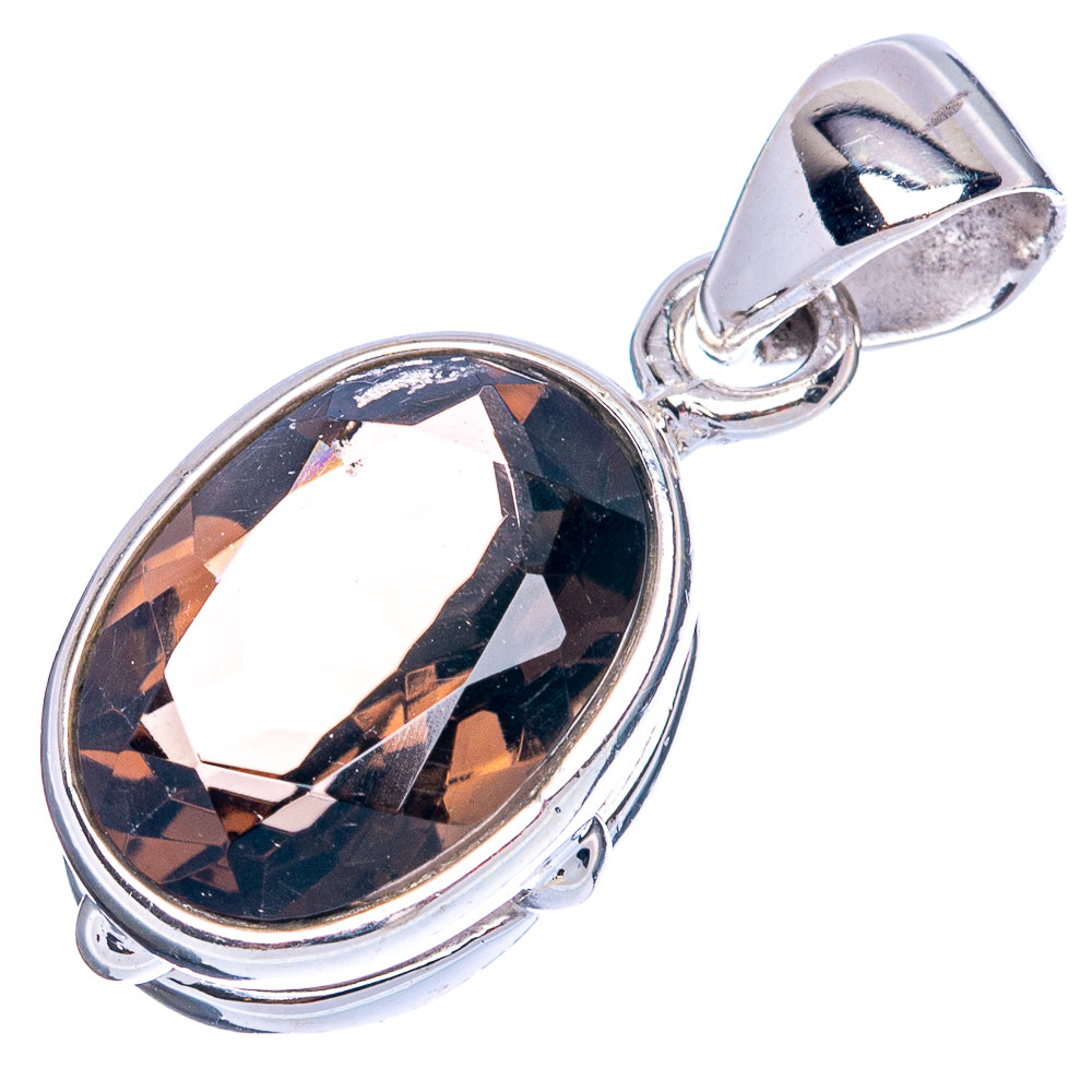 Value Smoky Quartz Pendant 1 1/8" (925 Sterling Silver) P42098