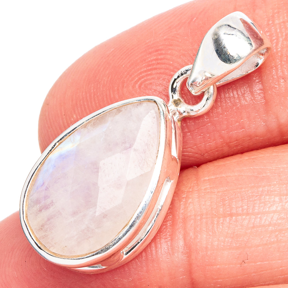 Rainbow Moonstone Pendant 1 1/8" (925 Sterling Silver) P40537