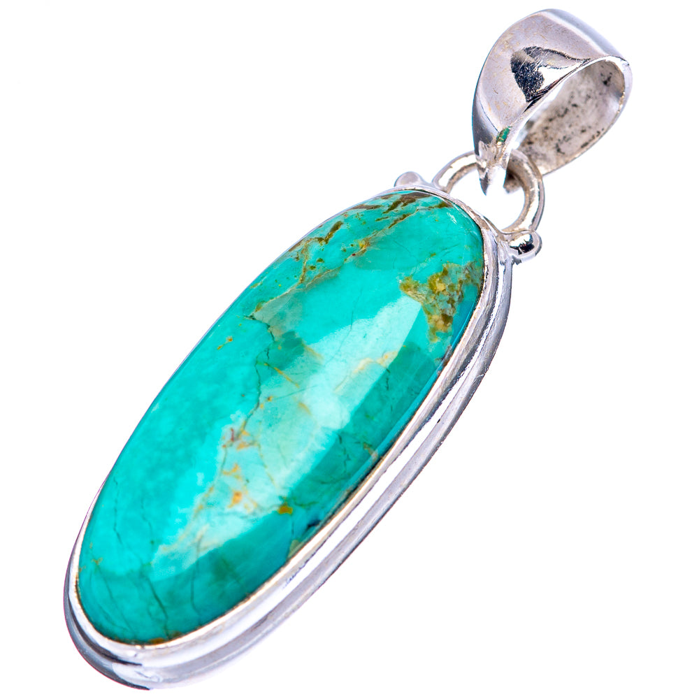 Mohave Turquoise Pendant 1 1/2" (.925 Sterling Silver)