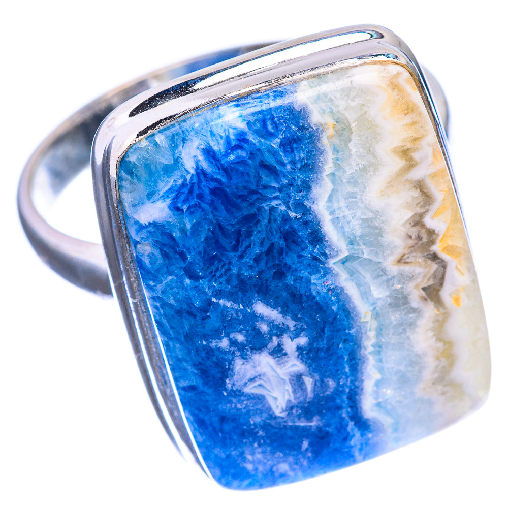 Blue Scheelite Ring Size 11.25 (925 Sterling Silver) R142196