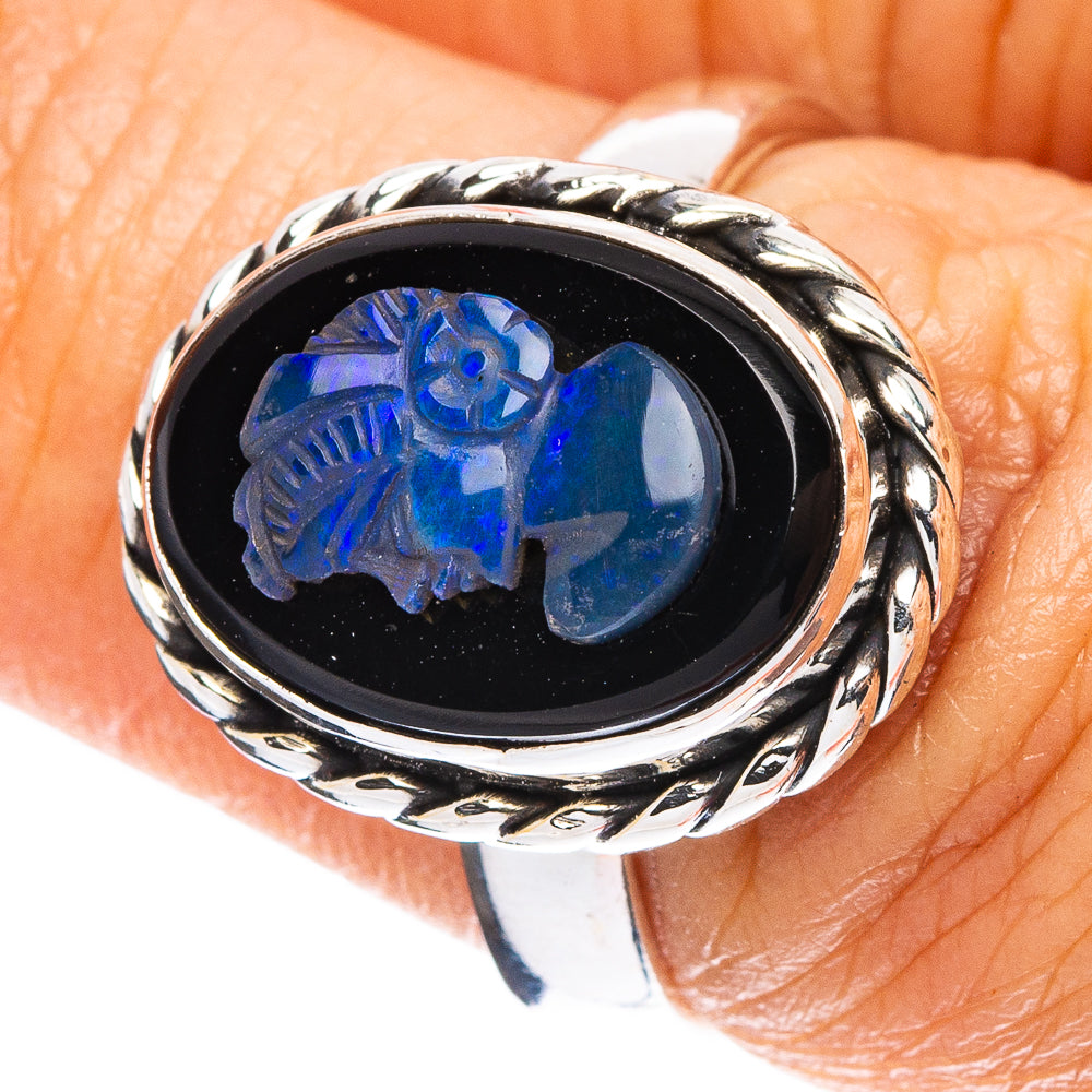 Opal Cameo Ring Size 7 (925 Sterling Silver) R5093