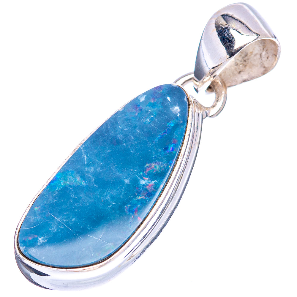 Rare Doublet Opal Pendant 1 1/8" (.925 Sterling Silver)