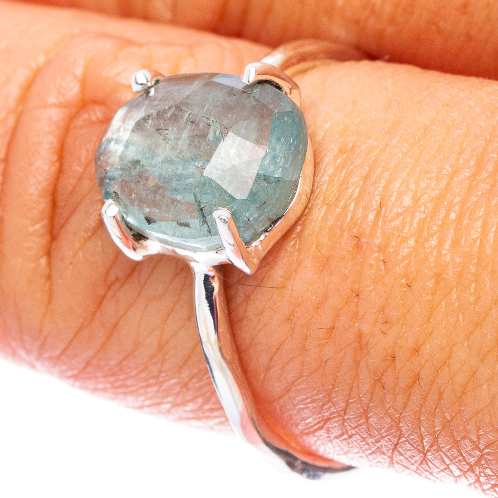 Value Aquamarine Ring Size 8.75 (925 Sterling Silver) R7493
