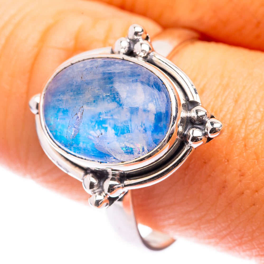 Rainbow Moonstone Ring Size 10 (925 Sterling Silver) R141339