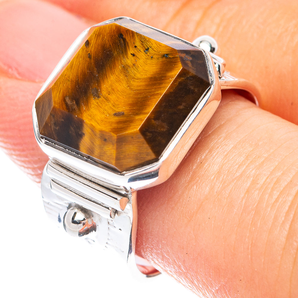Premium Tiger Eye Ring Size 5.75 (925 Sterling Silver) R1837