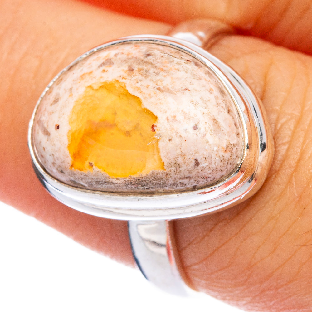 Rare Mexican Fire Opal Ring Size 7.5 (925 Sterling Silver) R145564