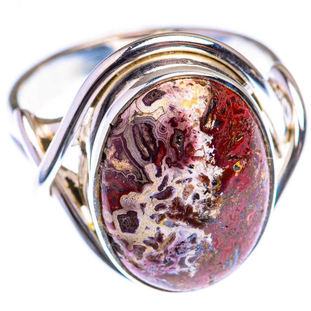 Crazy Lace Agate Ring Size 8 (925 Sterling Silver) RING139880