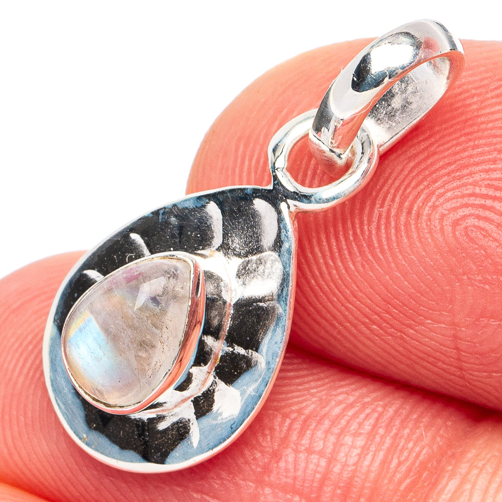 Rainbow Moonstone Pendant 1" (925 Sterling Silver) P45470