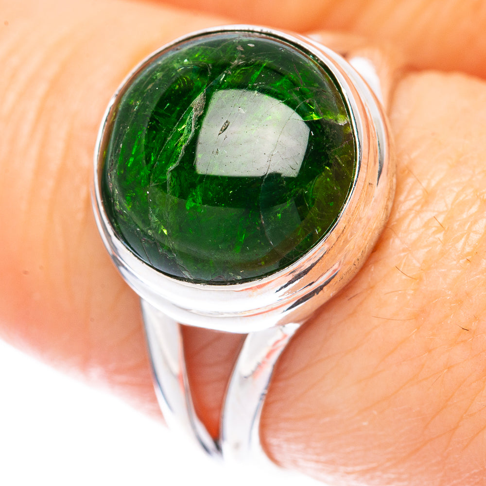 Rare Chrome Diopside Ring Size 8.25 (925 Sterling Silver) R2082