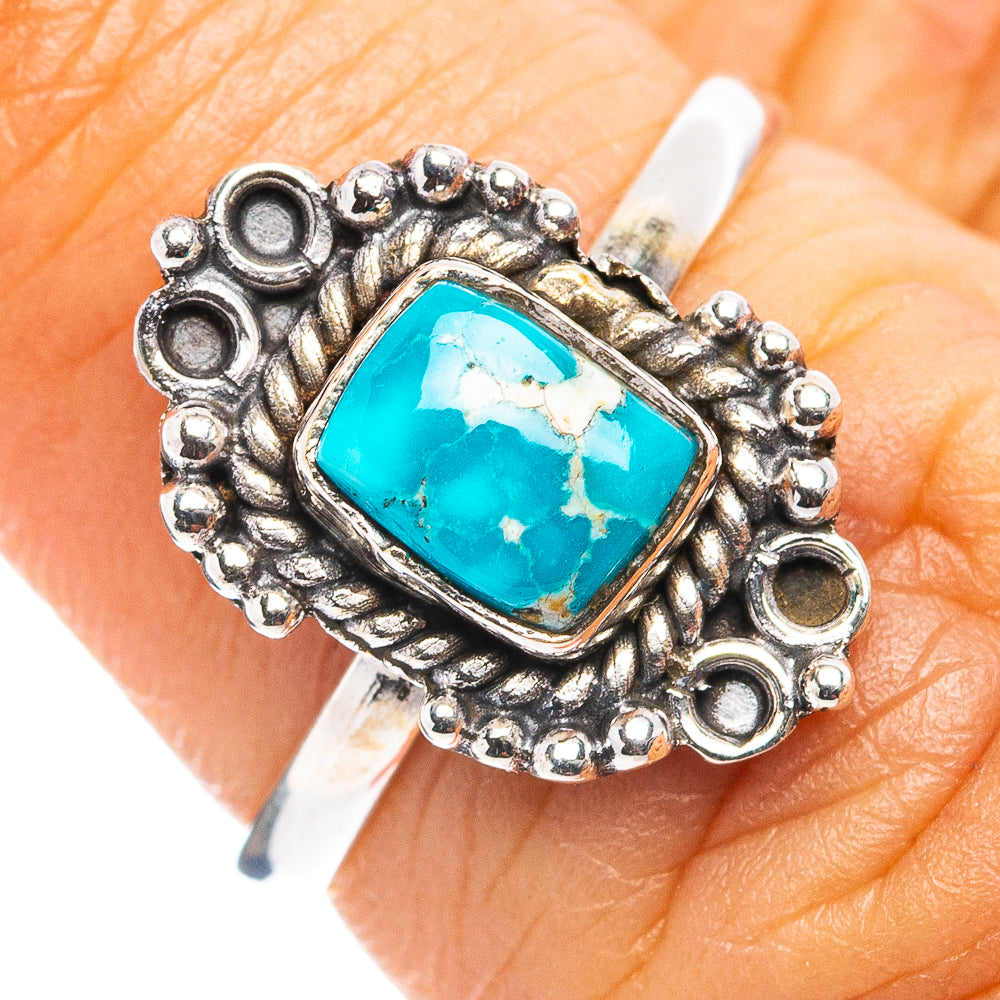 Sonoran South Hill Turquoise Dainty Ring Size 5.75 (.925 Sterling Silver)
