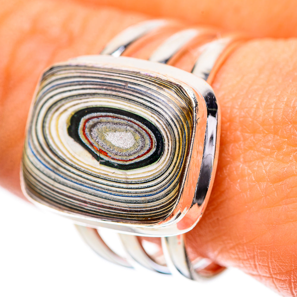 Fordite 925 Sterling Silver Ring Size 10 (925 Sterling Silver) RING139322