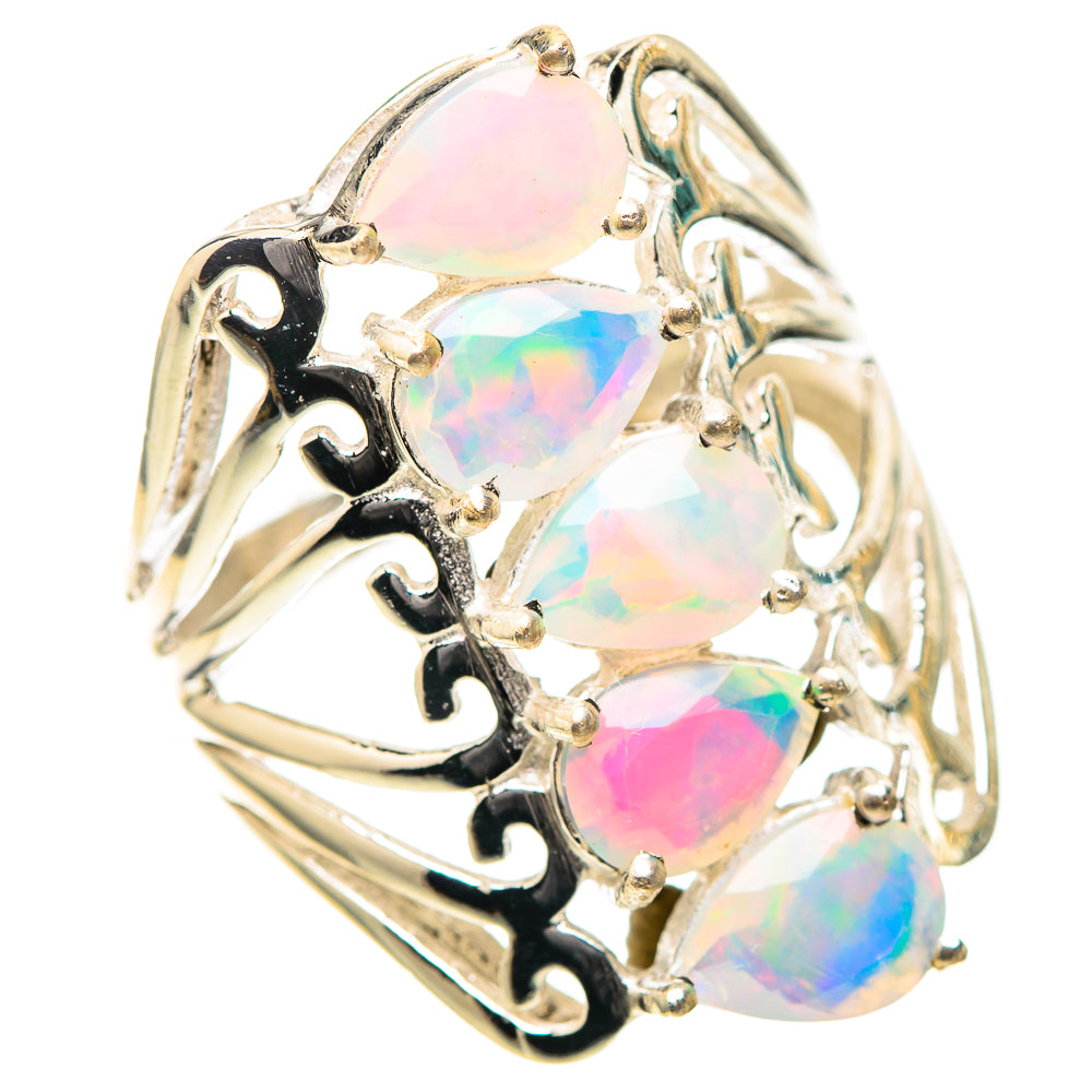 Faceted Ethiopian Opal Ring Size 6.5 (925 Sterling Silver) RING139194