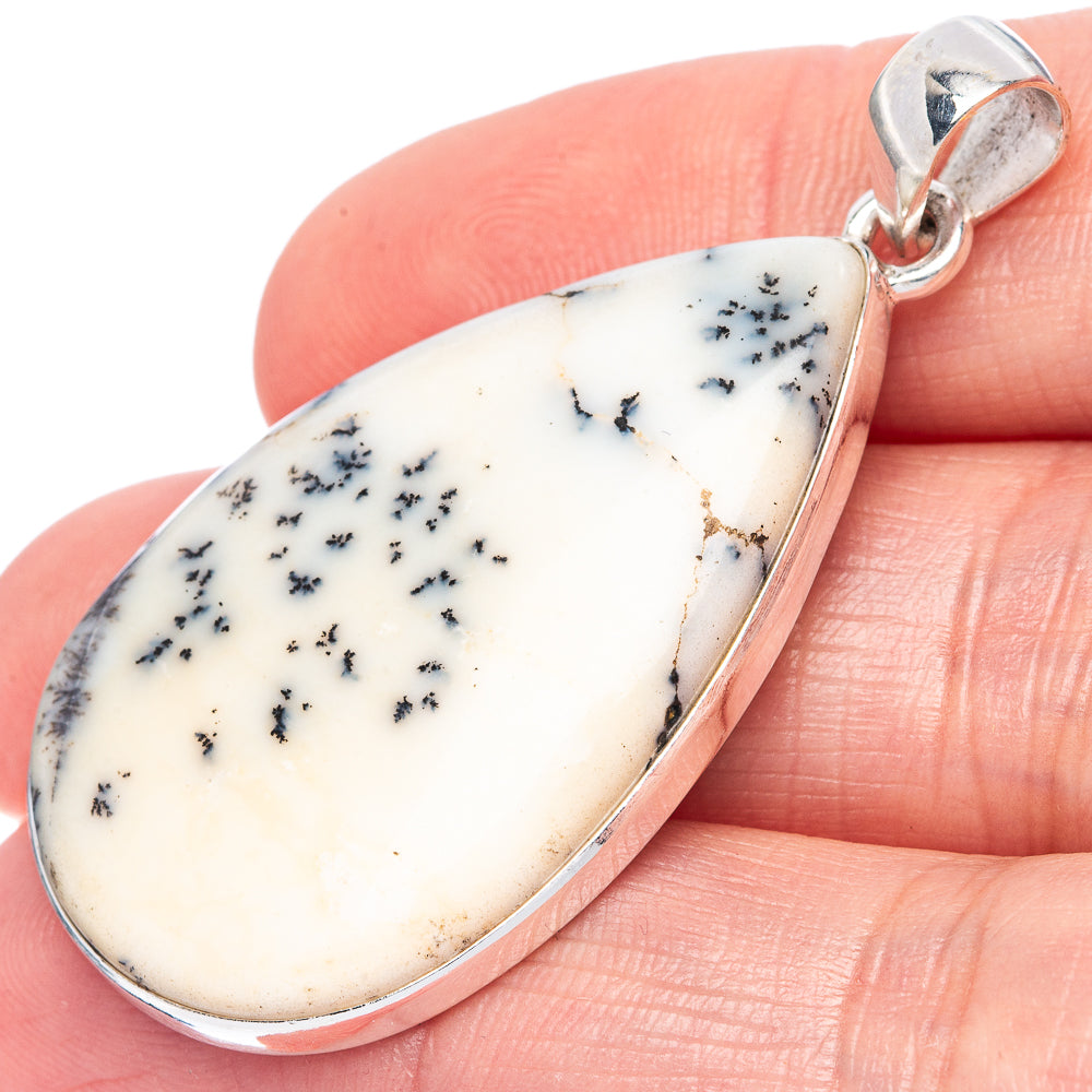Dendritic Opal Pendant 1 7/8" (925 Sterling Silver) P42179