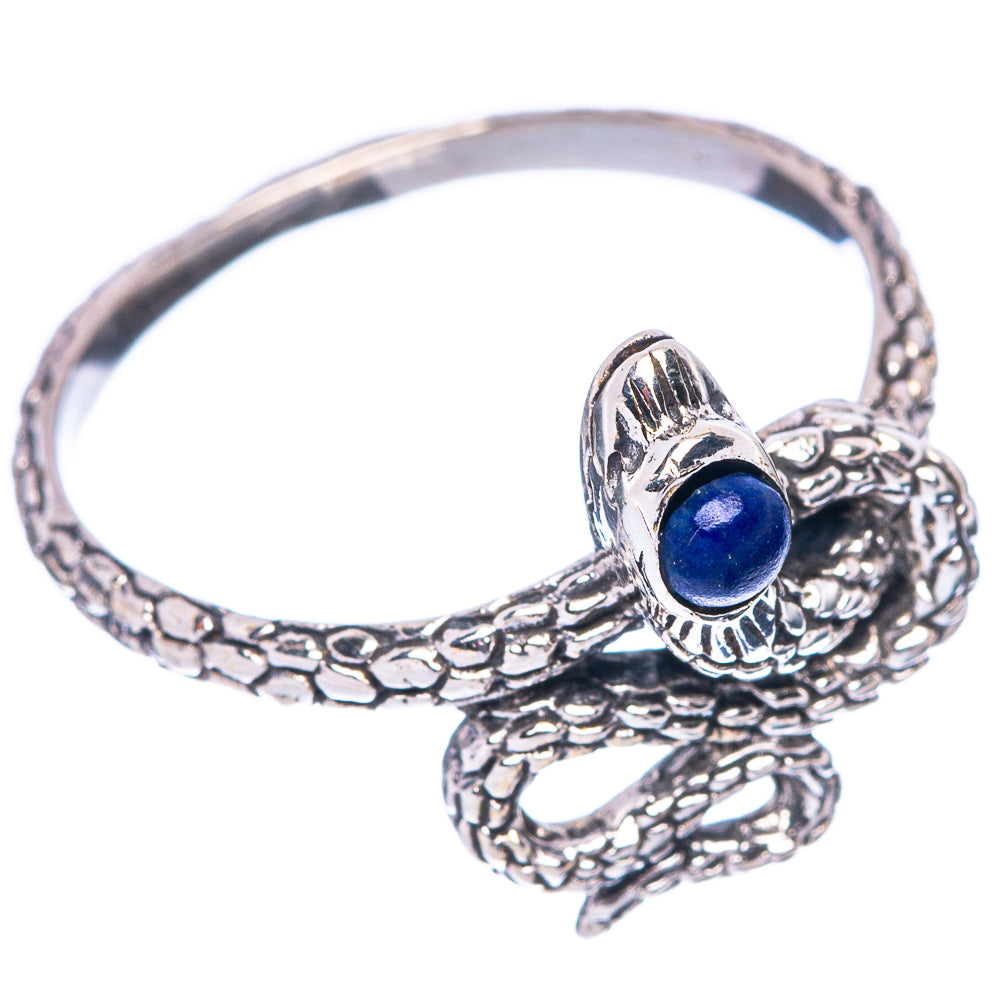 Lapis Lazuli Snake 925 Sterling Silver Ring Size 7.75 (925 Sterling Silver) R5459