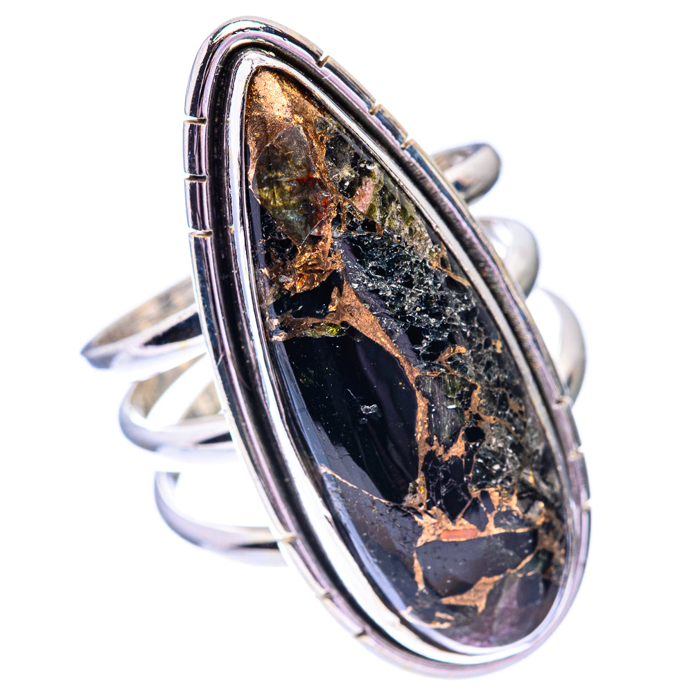 Large Mohave Black Onyx Ring Size 9 (925 Sterling Silver) R140628