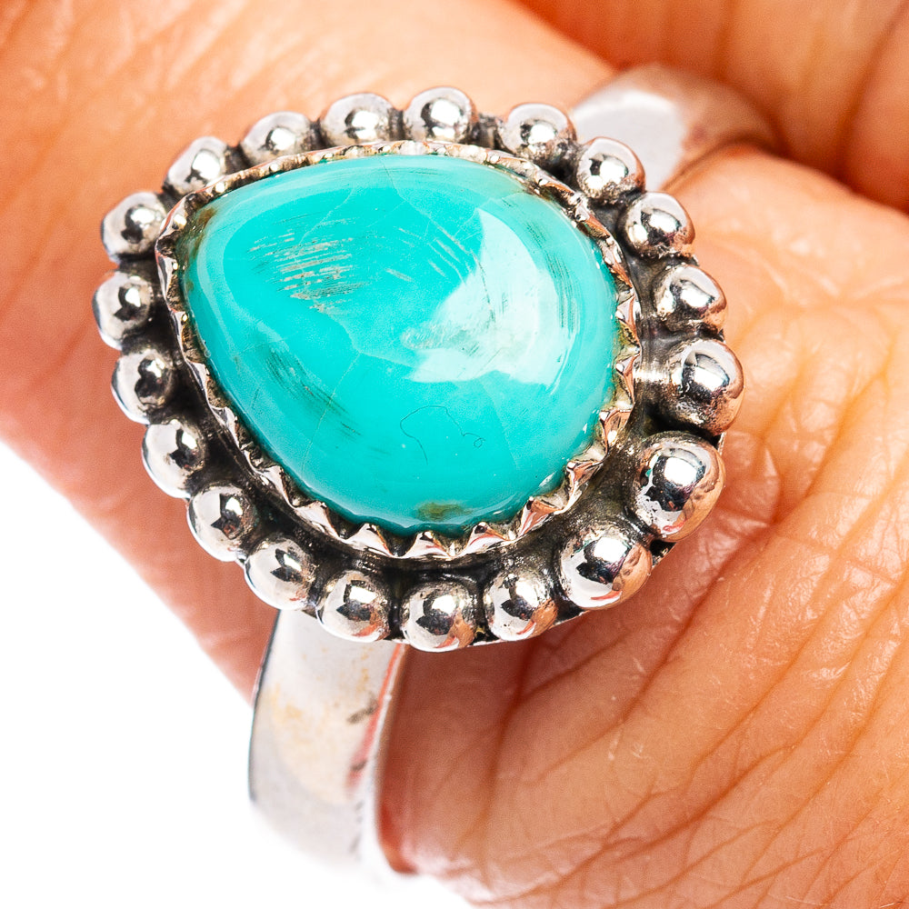 Rare Kingman Turquoise Ring Size 8.5 (.925 Sterling Silver)