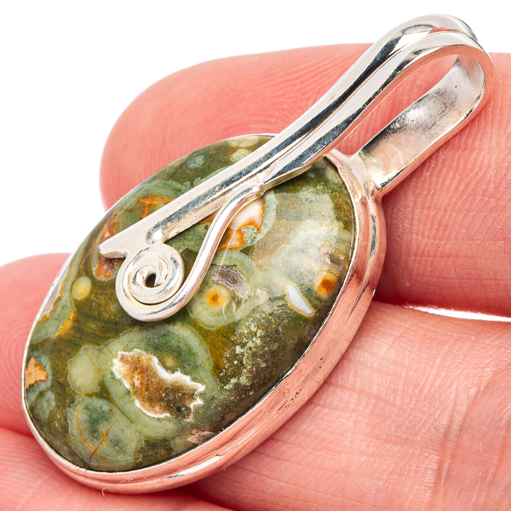 Rainforest Opal Pendant 1 3/8" (925 Sterling Silver) P44592