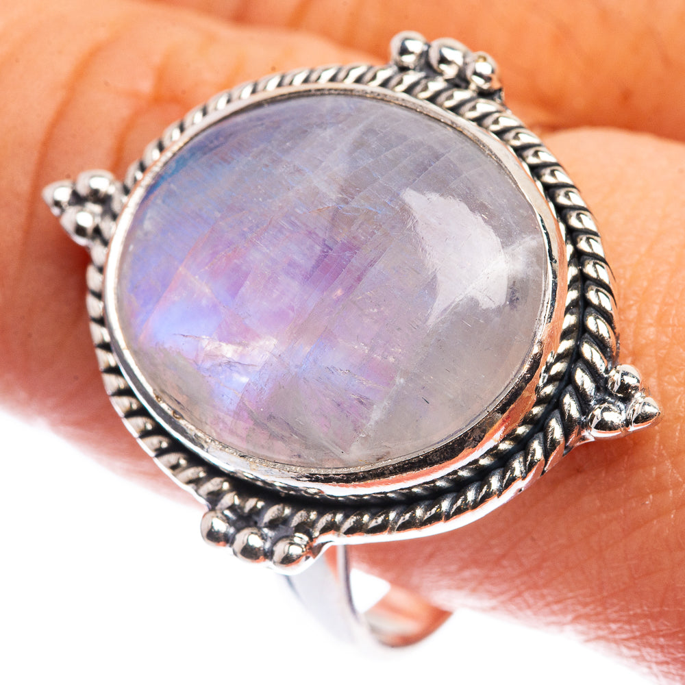 Rainbow Moonstone Ring Size 11 (925 Sterling Silver) RING143294