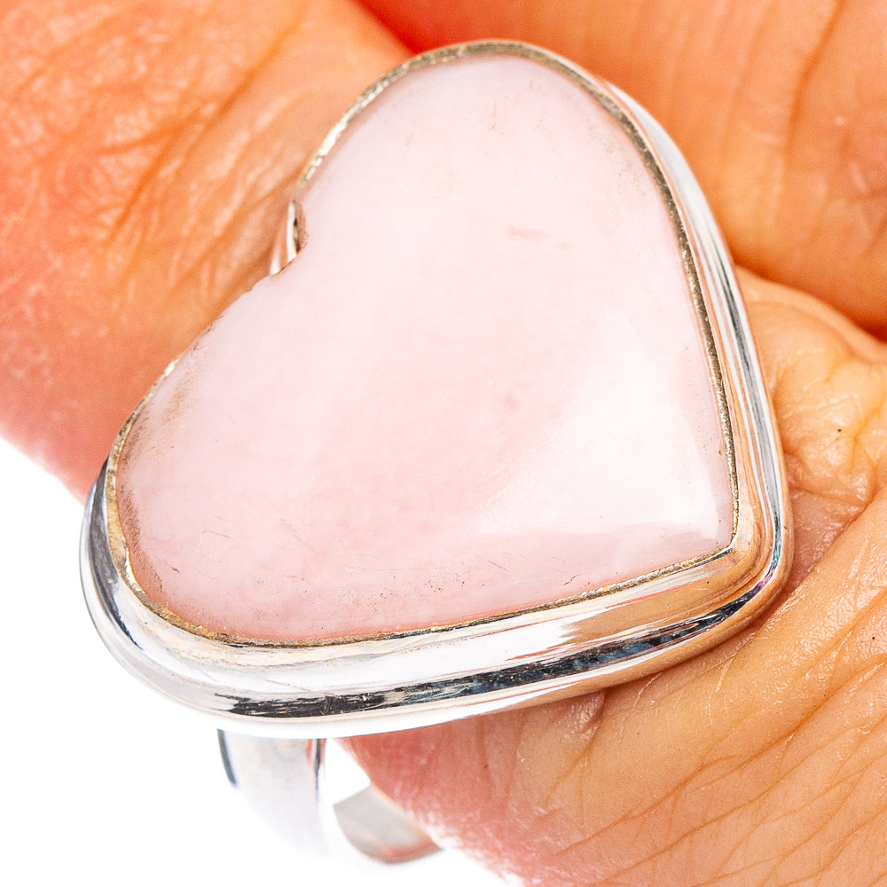 Pink Opal Ring Size 7.25 (.925 Sterling Silver)