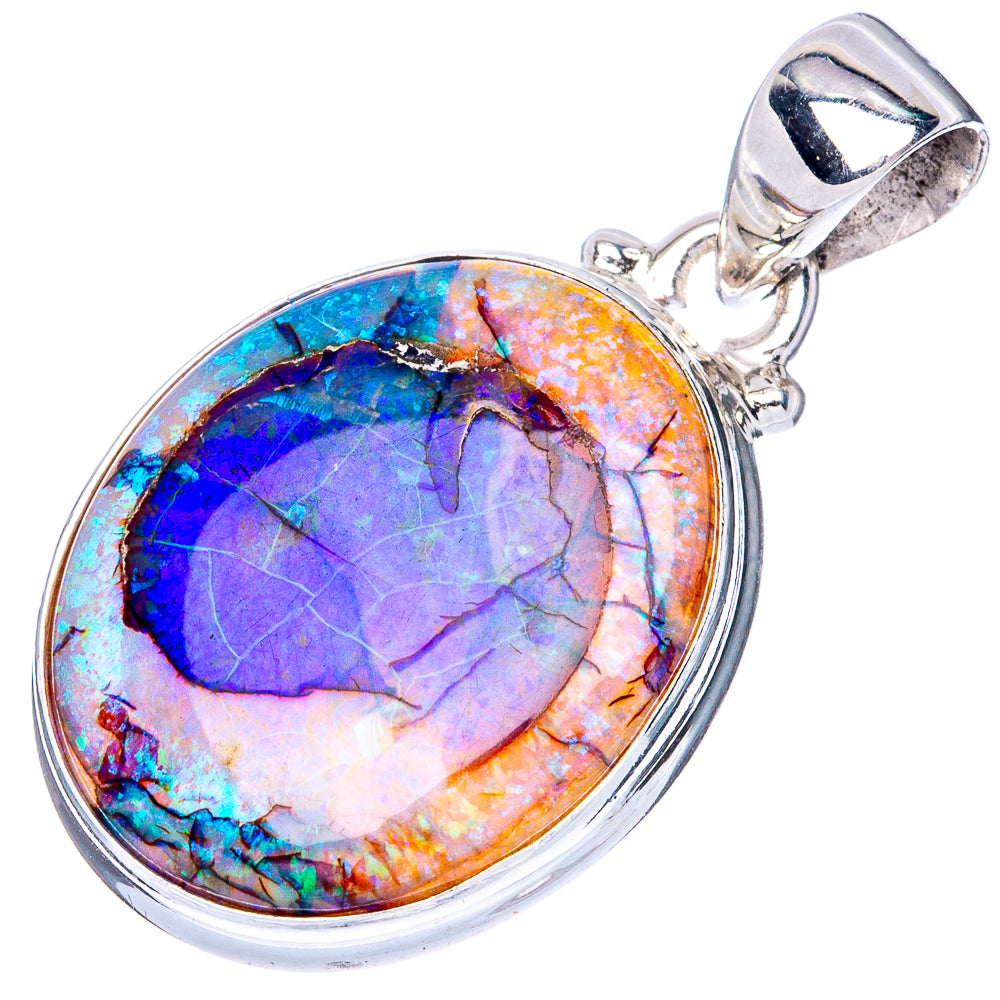 Rare Sterling Opal 925 Sterling Silver Pendant 1 1/4" (925 Sterling Silver) P41918
