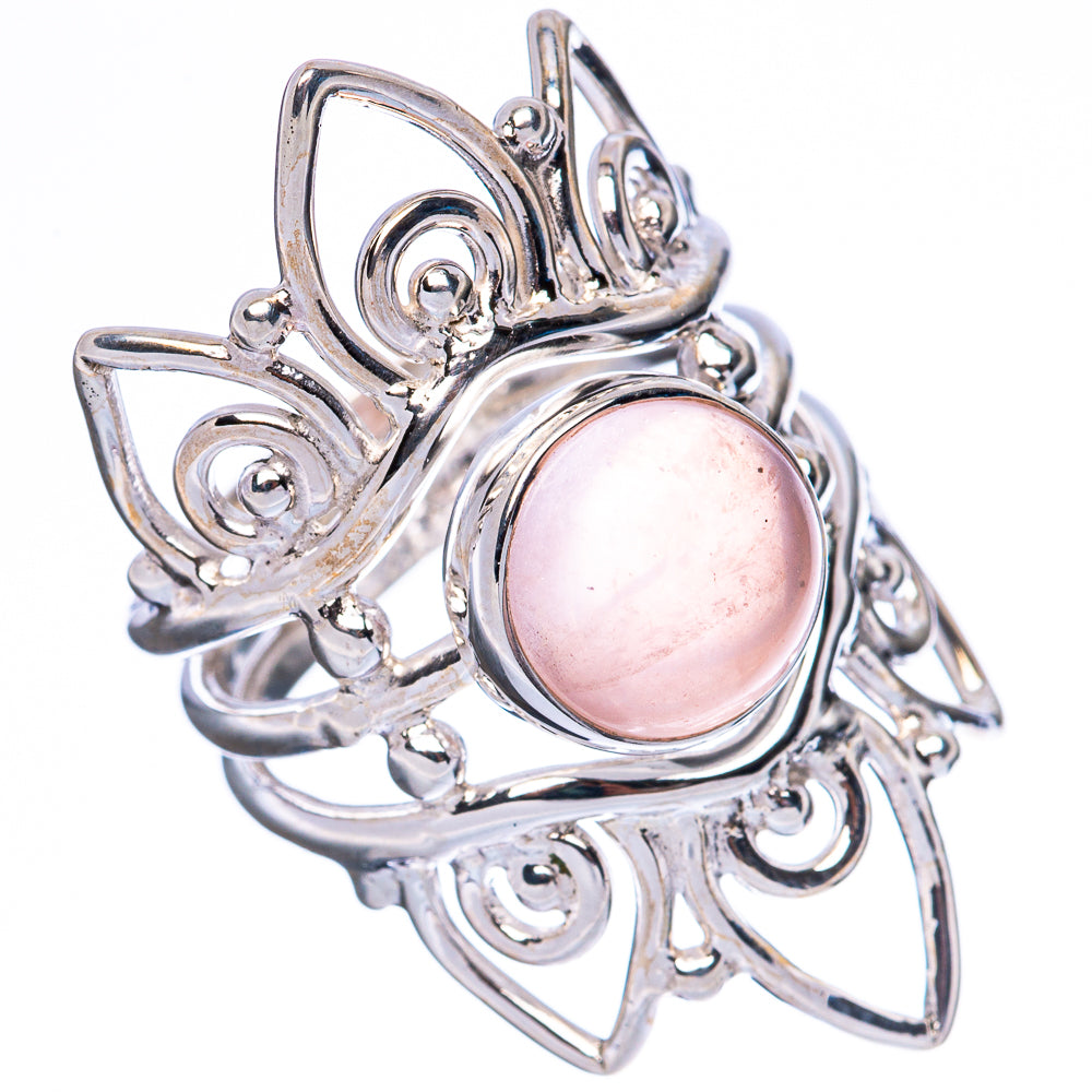 Premium Rose Quartz 925 Sterling Silver Ring Size 5.75 Ana Co R3639