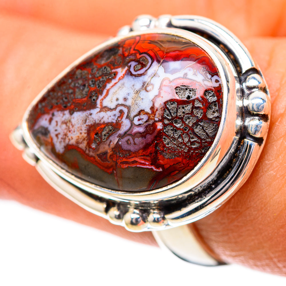 Crazy Lace Agate Ring Size 7.5 (925 Sterling Silver) RING139129