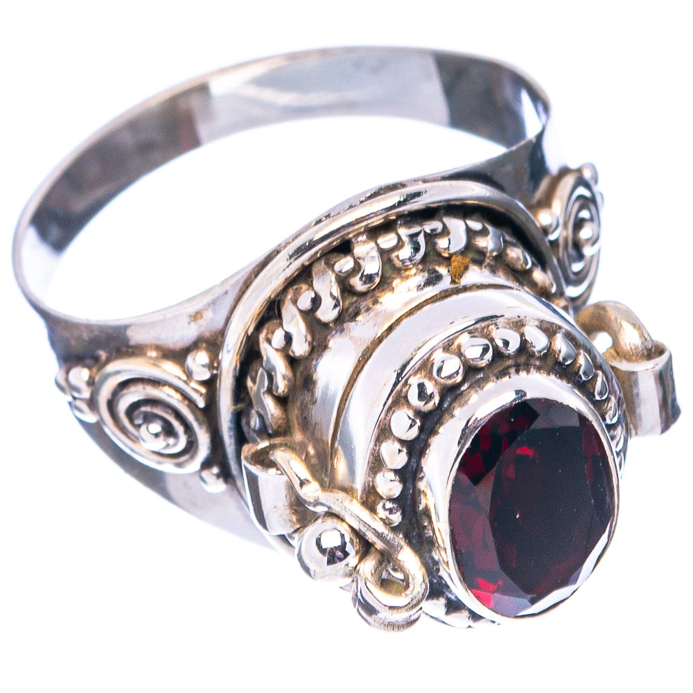 Garnet Poison Ring Size 6.25 (.925 Sterling Silver)