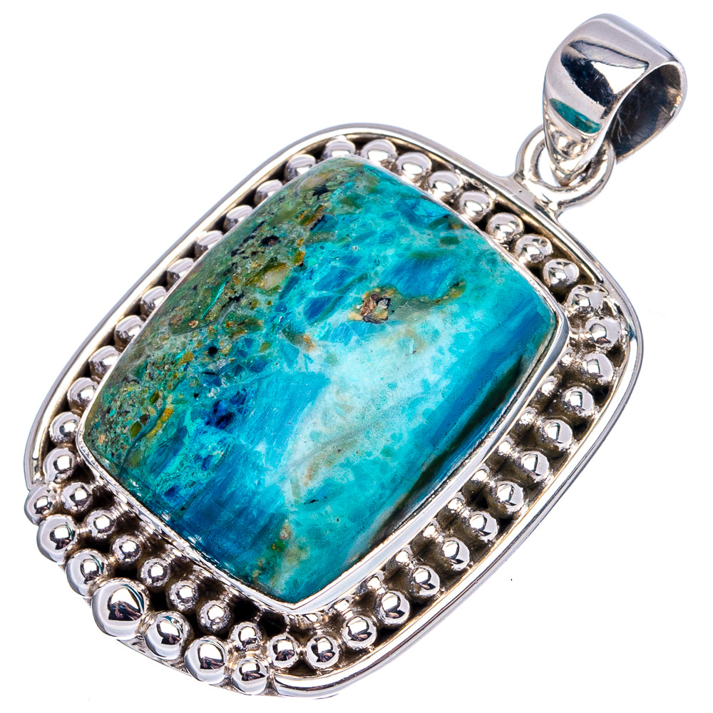 Premium Peruvian Opal Pendant 1 5/8" (.925 Sterling Silver)