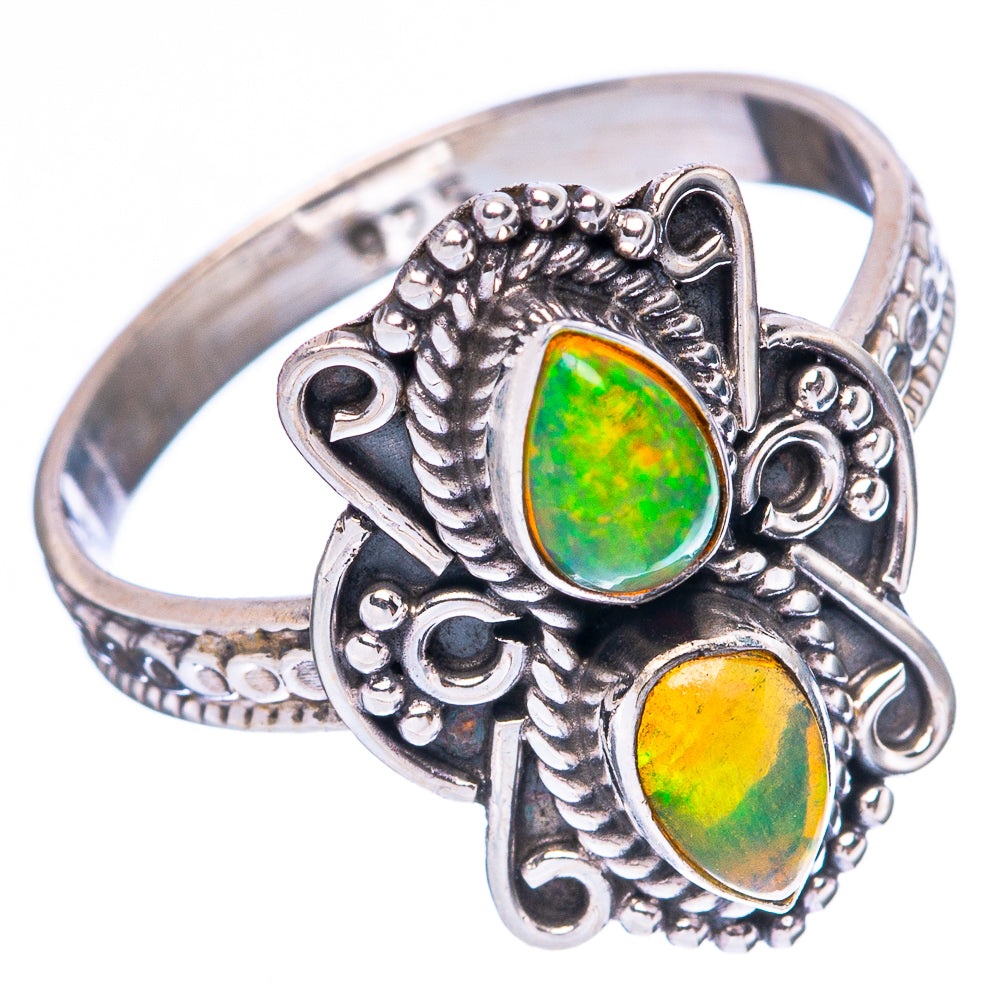 Rare Ethiopian Opal Ring Size 7.25 (925 Sterling Silver) R4071